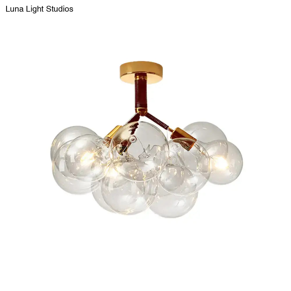 Brass Black Bubble Light