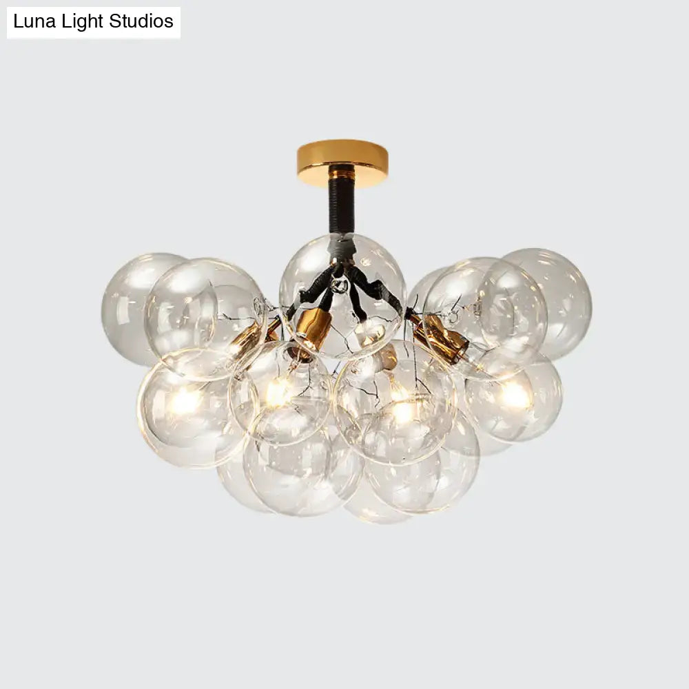Brass Black Bubble Light