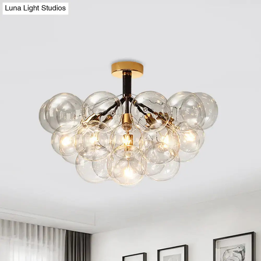 Brass Black Bubble Light