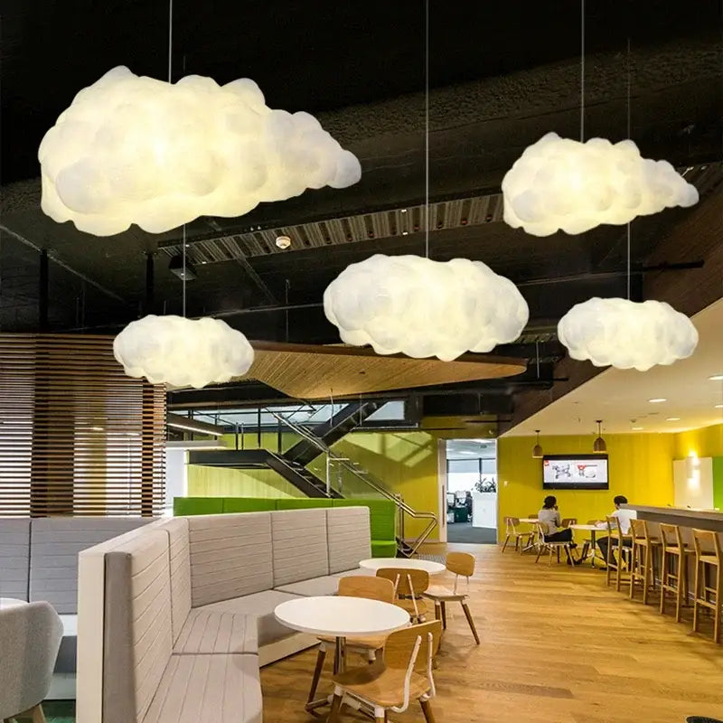 White Cotton Pendant Light