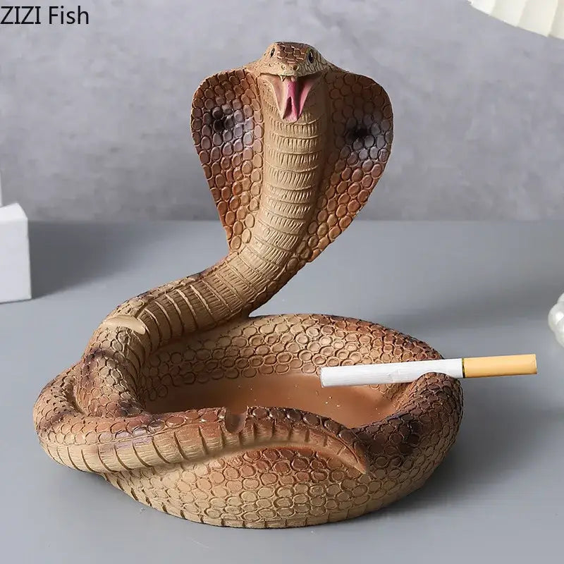 Orange Resin Cobra Ashtray
