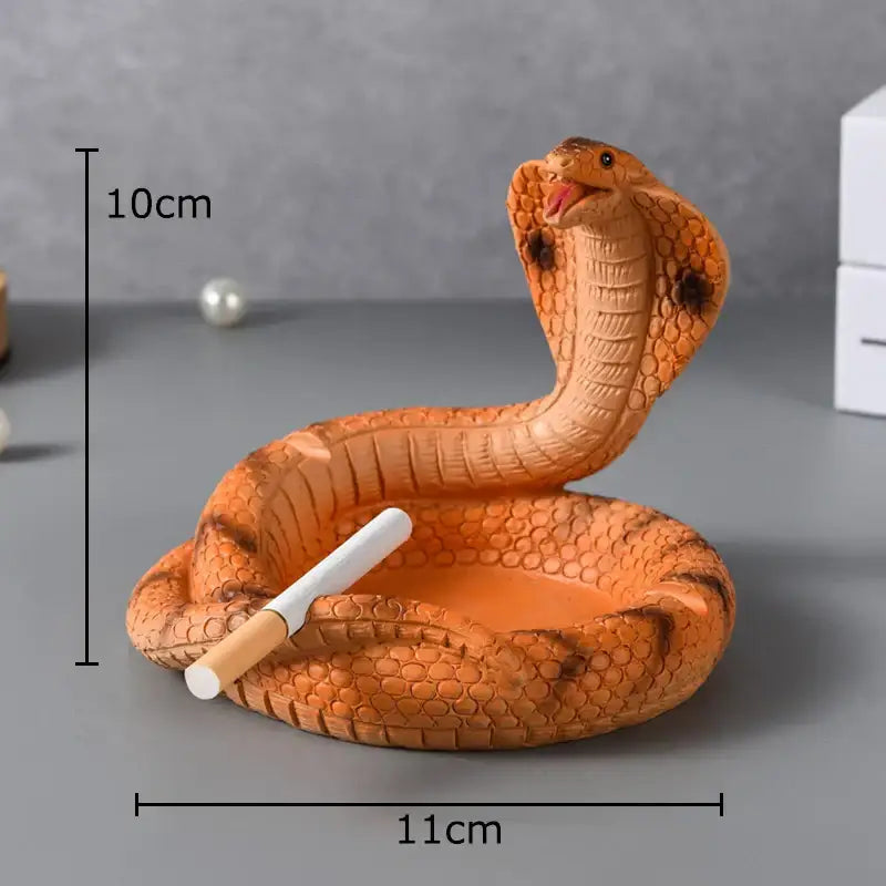 Orange Resin Cobra Ashtray