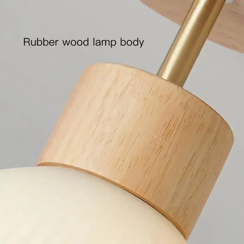 Wood Glass Ceiling Chandelier