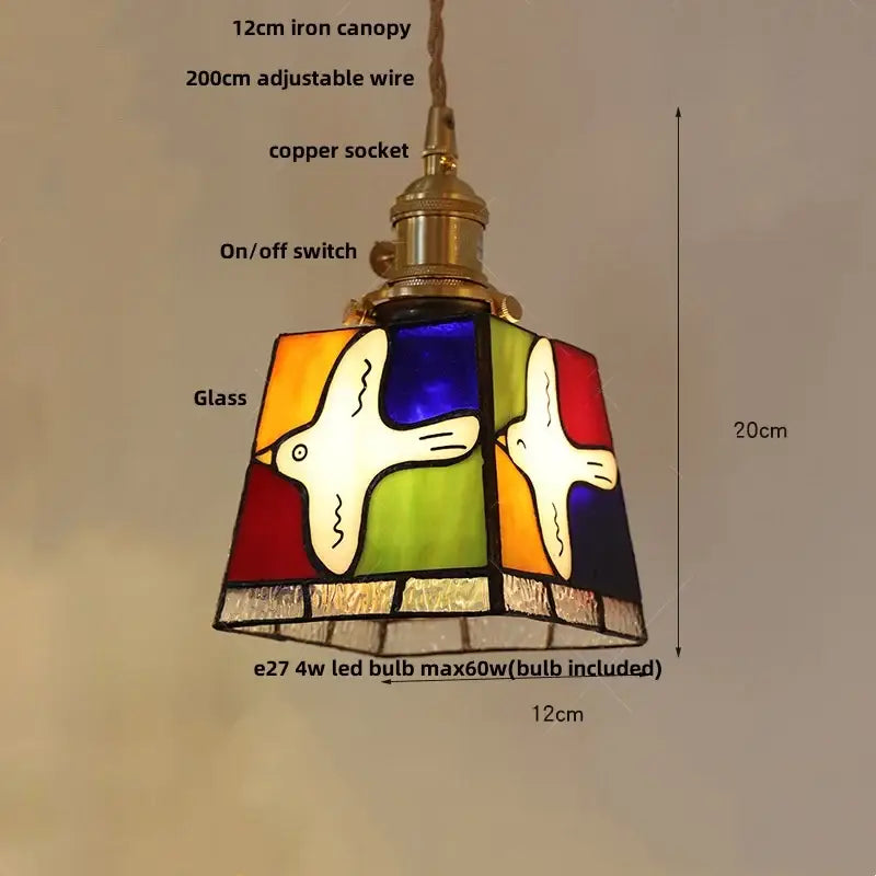 Glass Cube Pendant Light