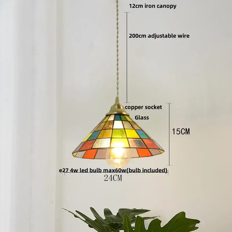 Glass Cube Pendant Light