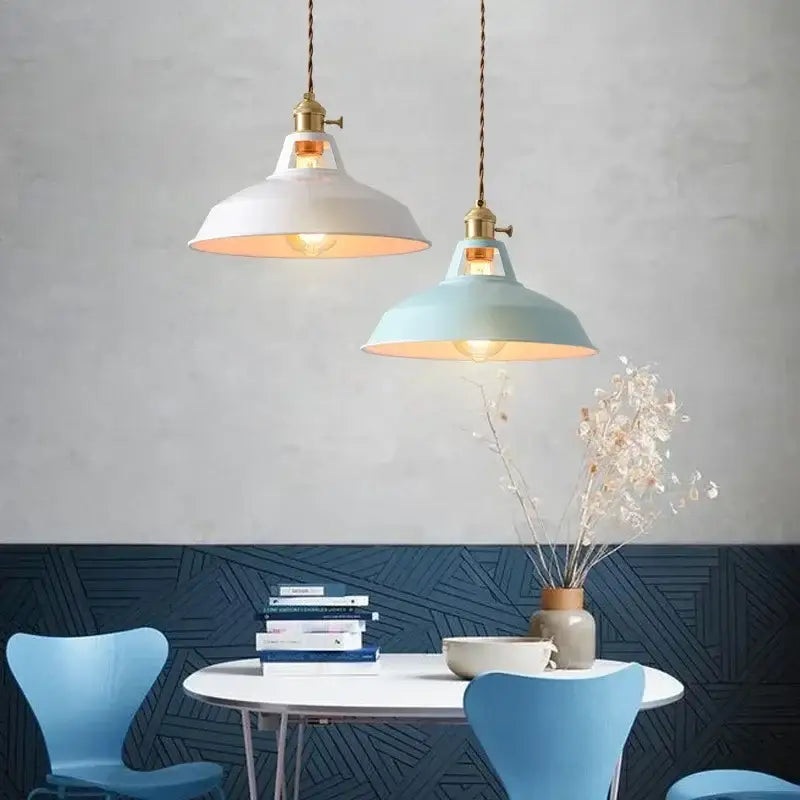 Industrial Brass Pendant Light