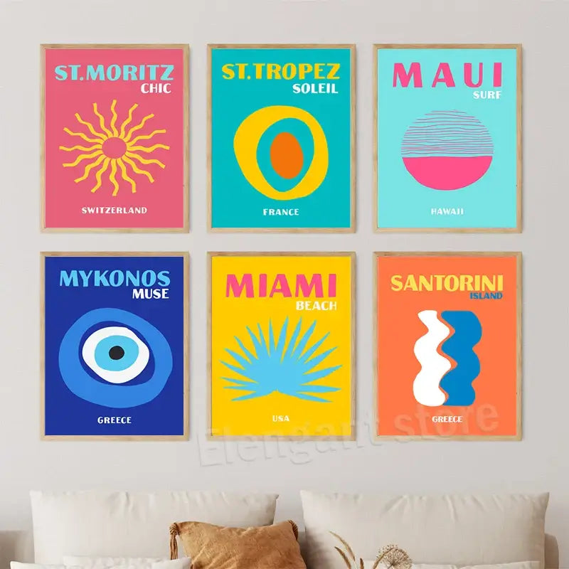 Colorful Travel Art Print