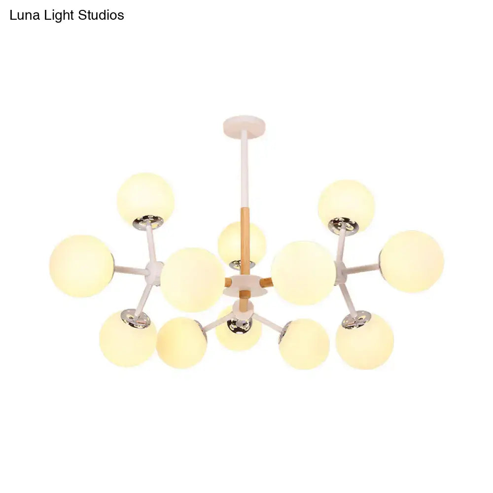 White Globe Chandelier