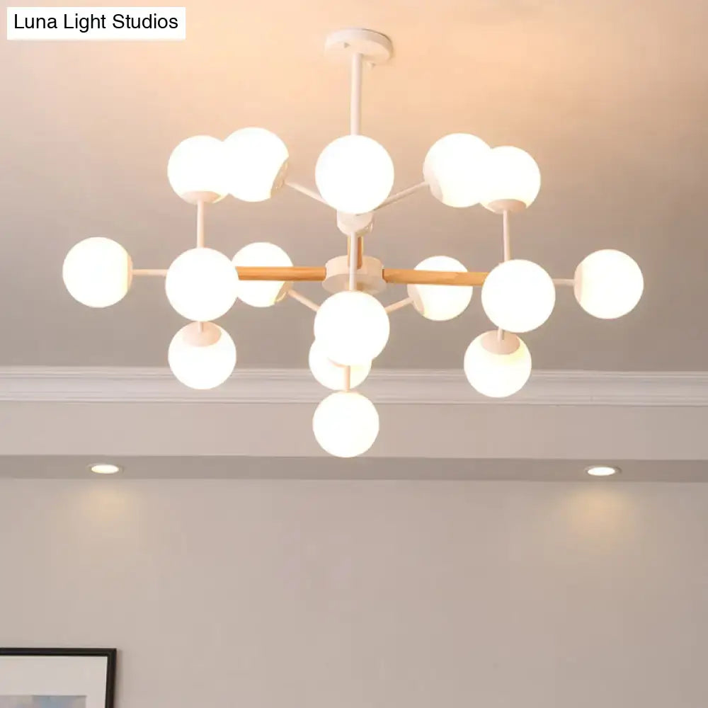 White Globe Chandelier