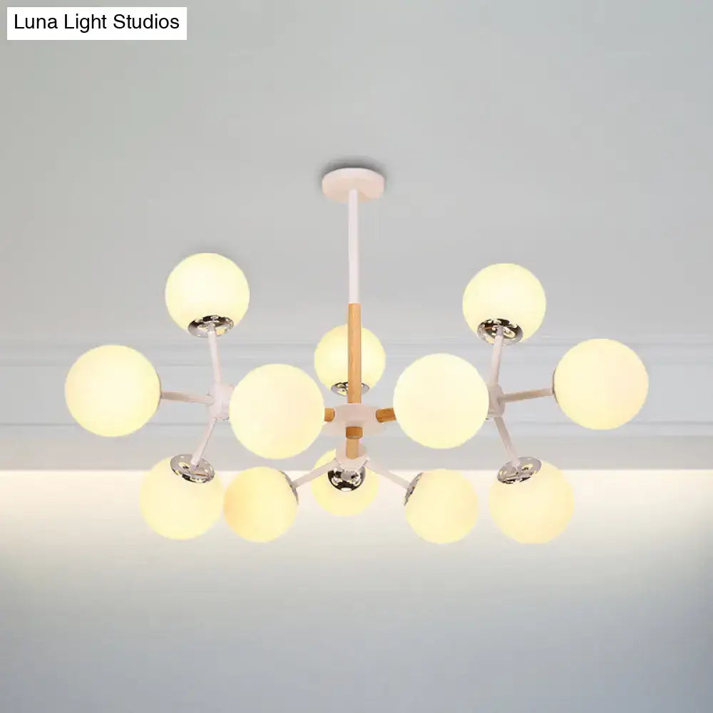 White Globe Chandelier