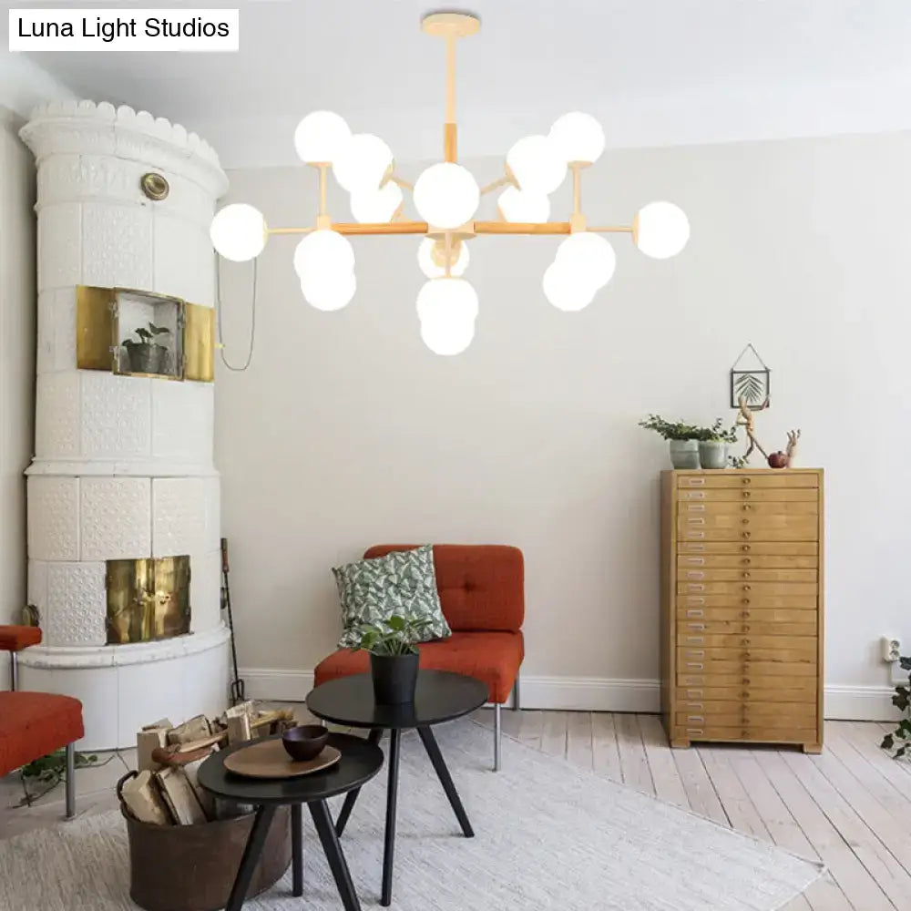 White Globe Chandelier