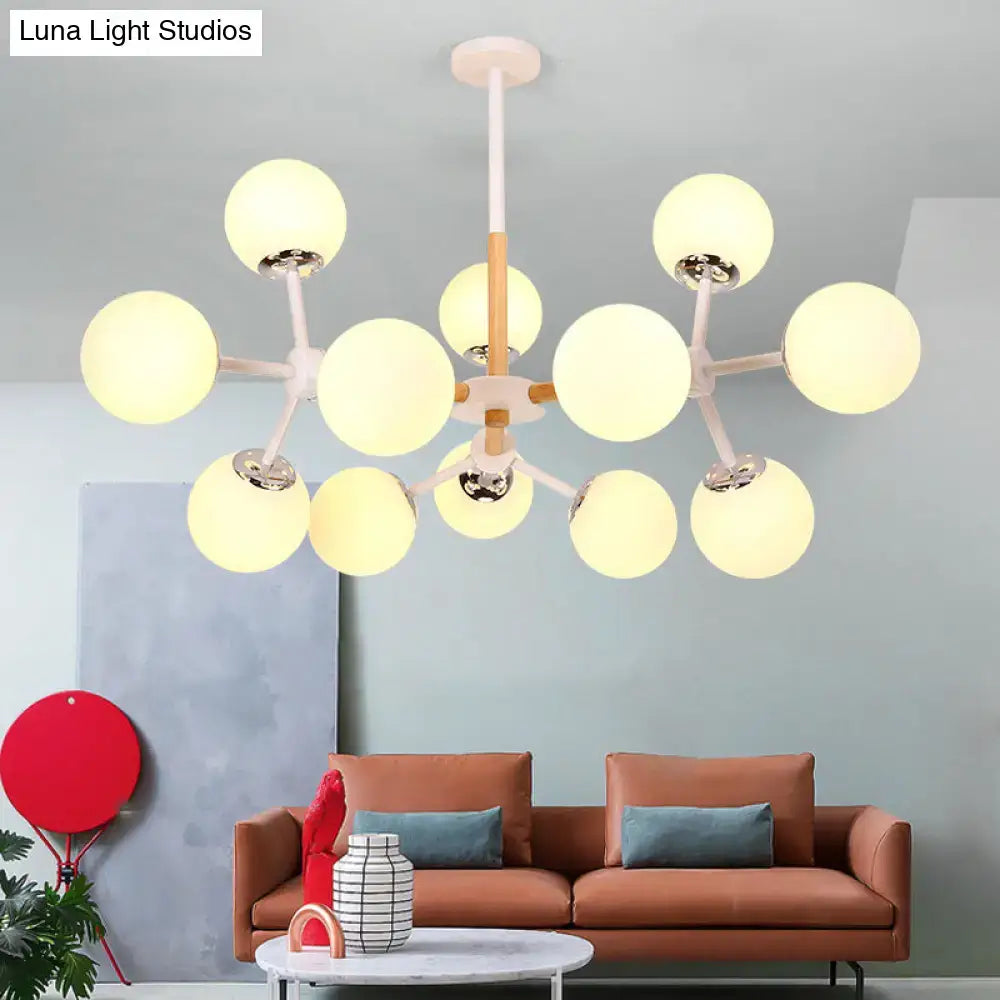 White Globe Chandelier