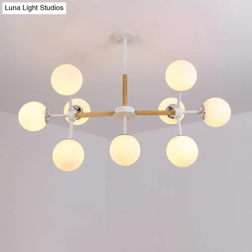 White Globe Chandelier