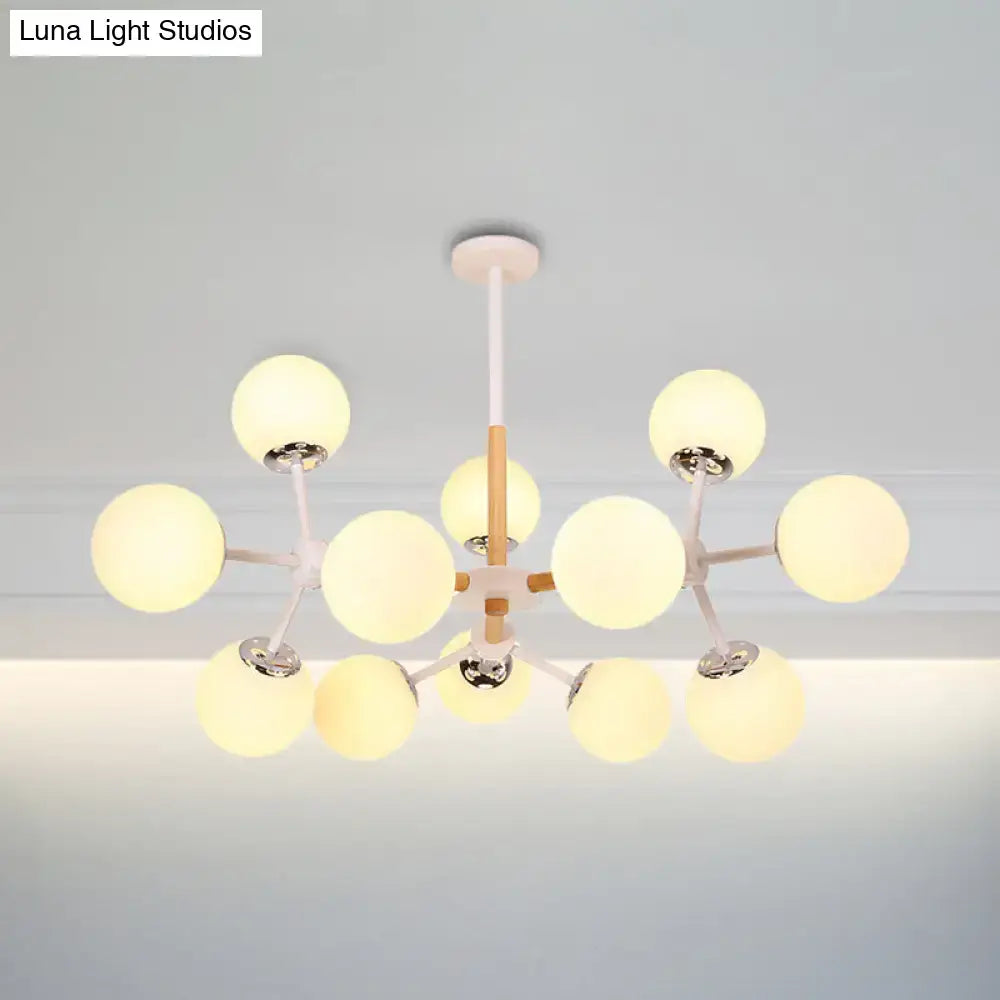 White Globe Chandelier