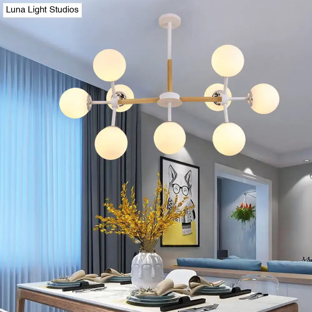 White Globe Chandelier