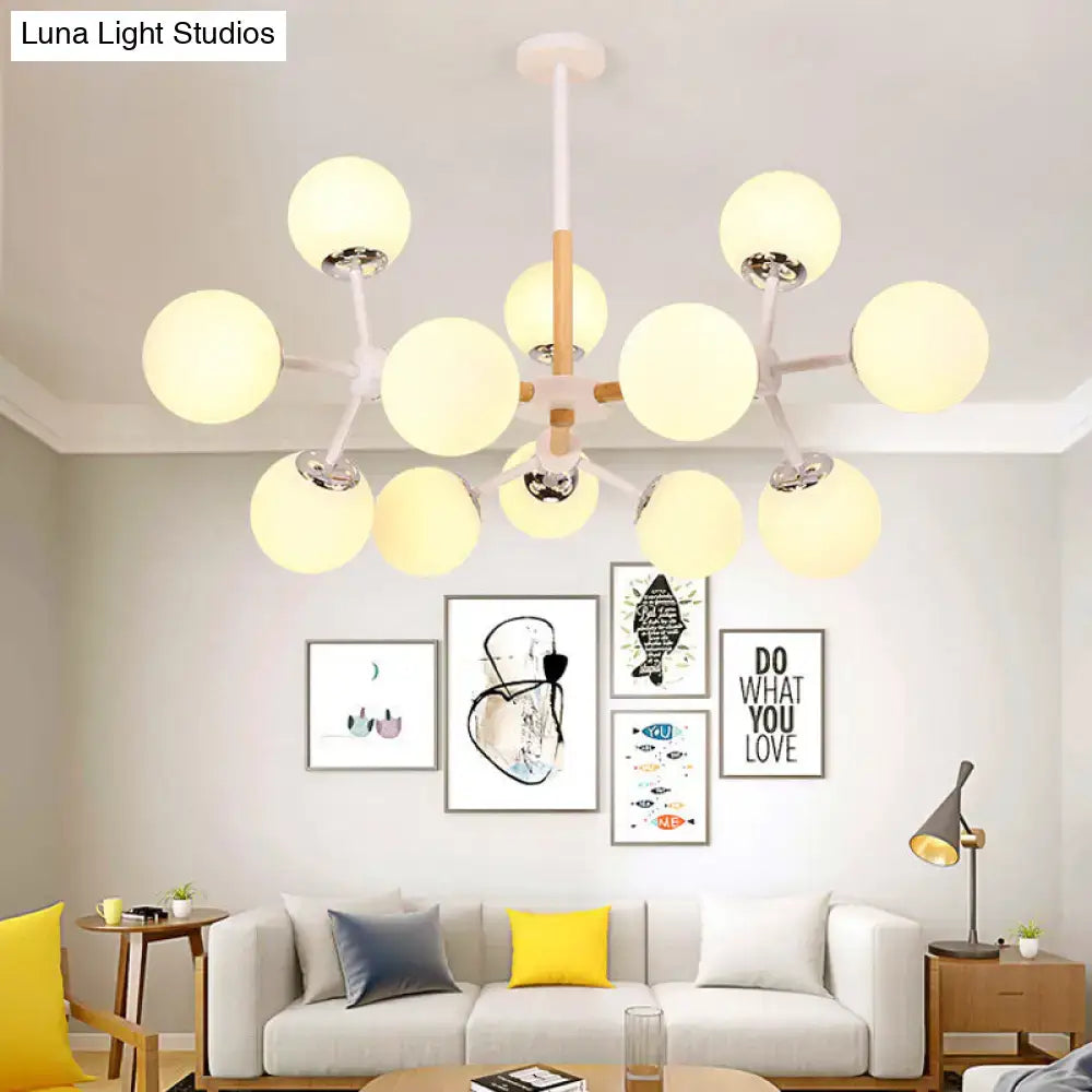 White Globe Chandelier