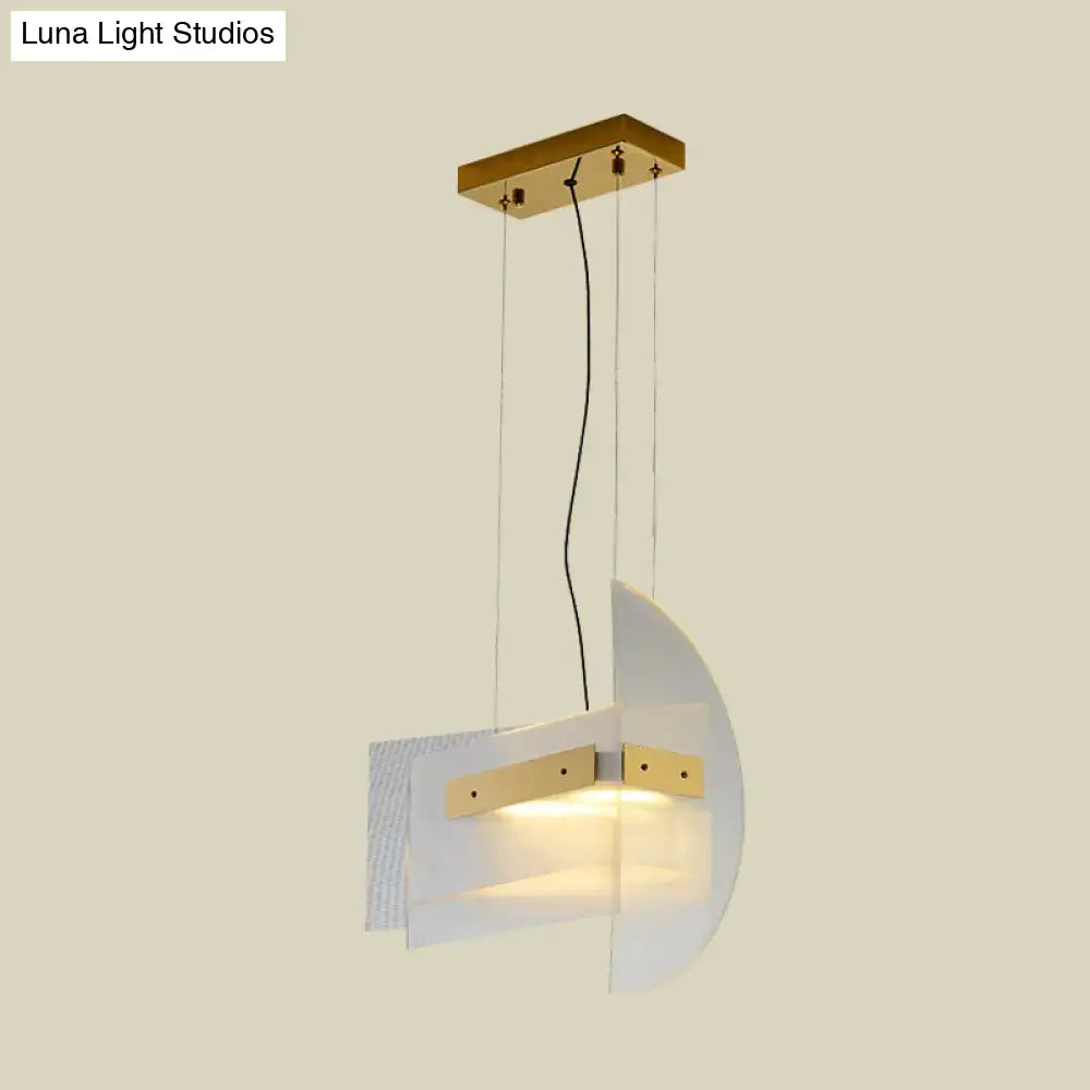 Gold Glass Geometric Chandelier