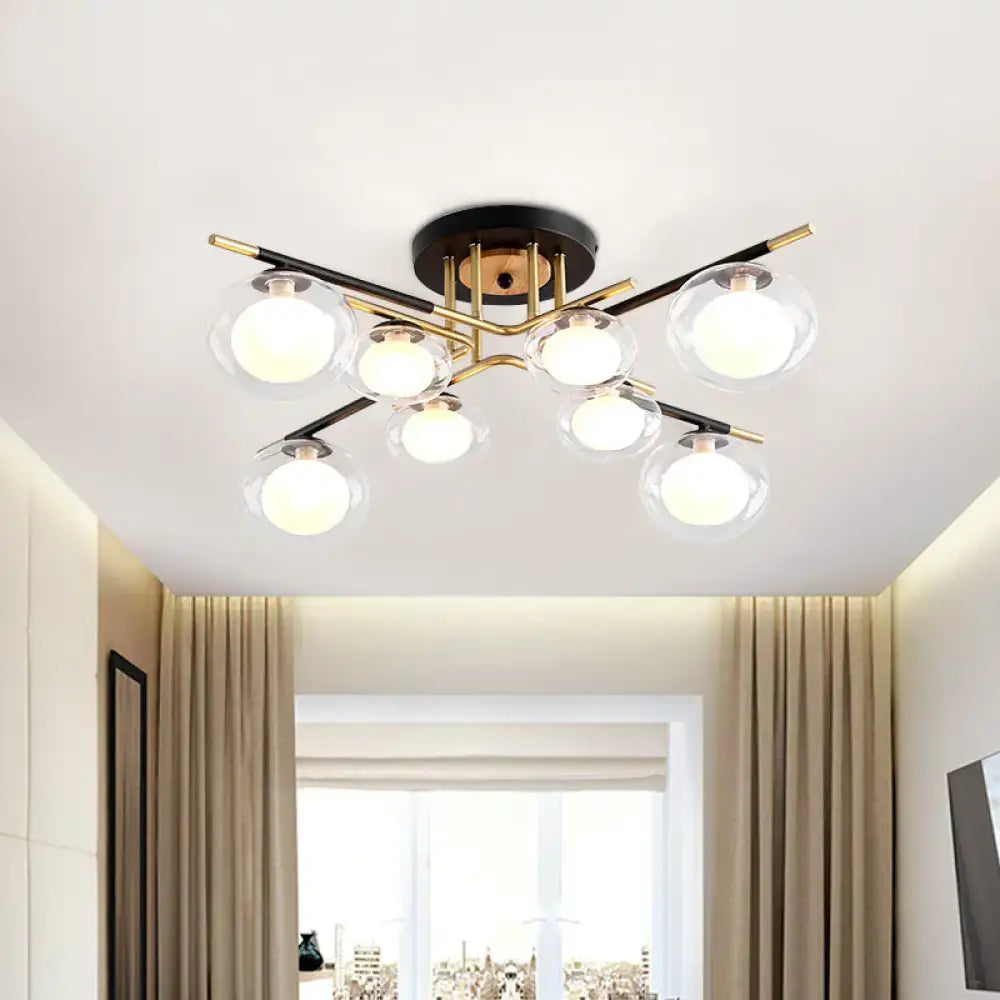 Gold Oval Glass Light