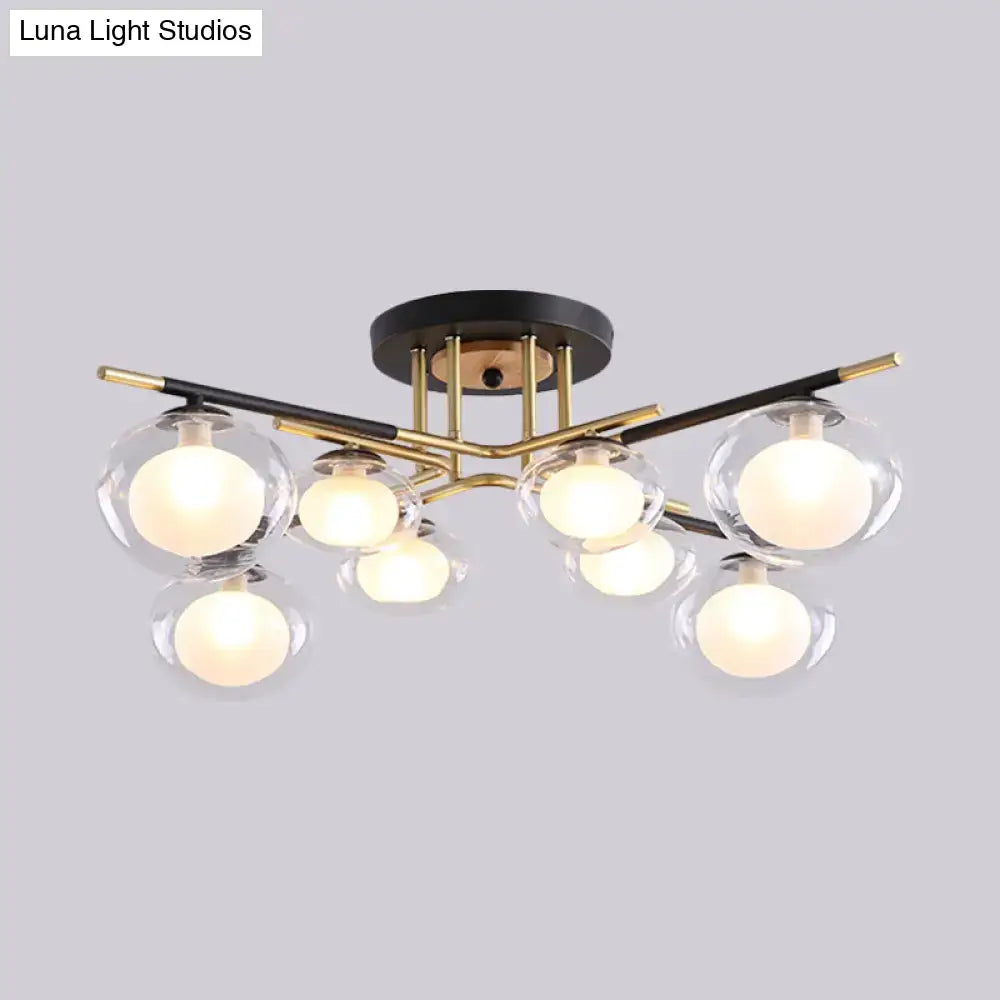 Gold Oval Glass Light