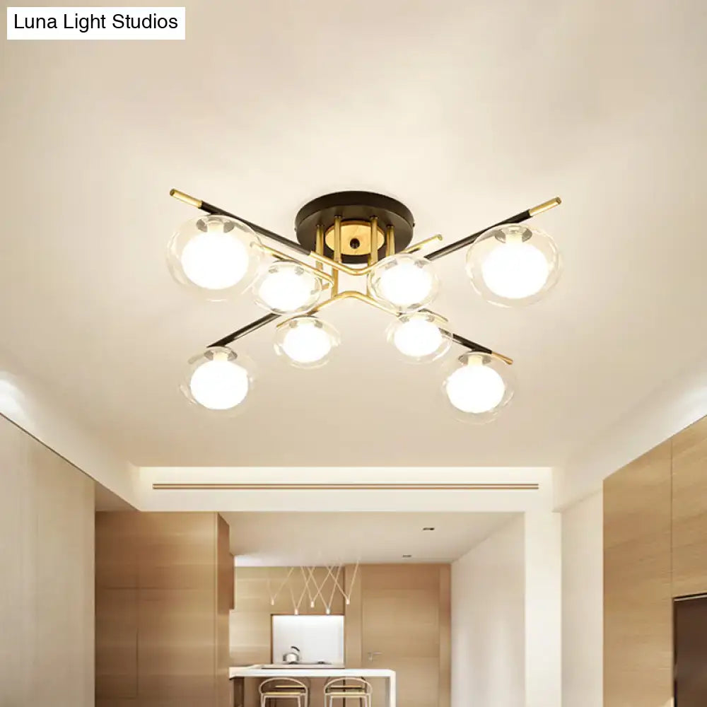 Gold Oval Glass Light