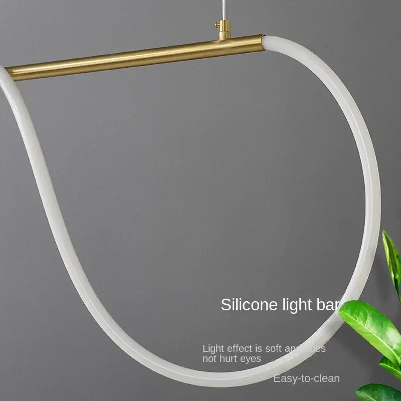Gold Curved LED Chandelier 60-200cm