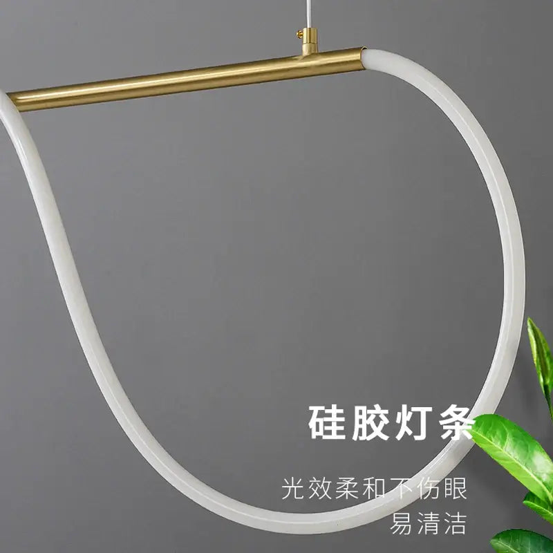 Gold Curved LED Chandelier 60-200cm