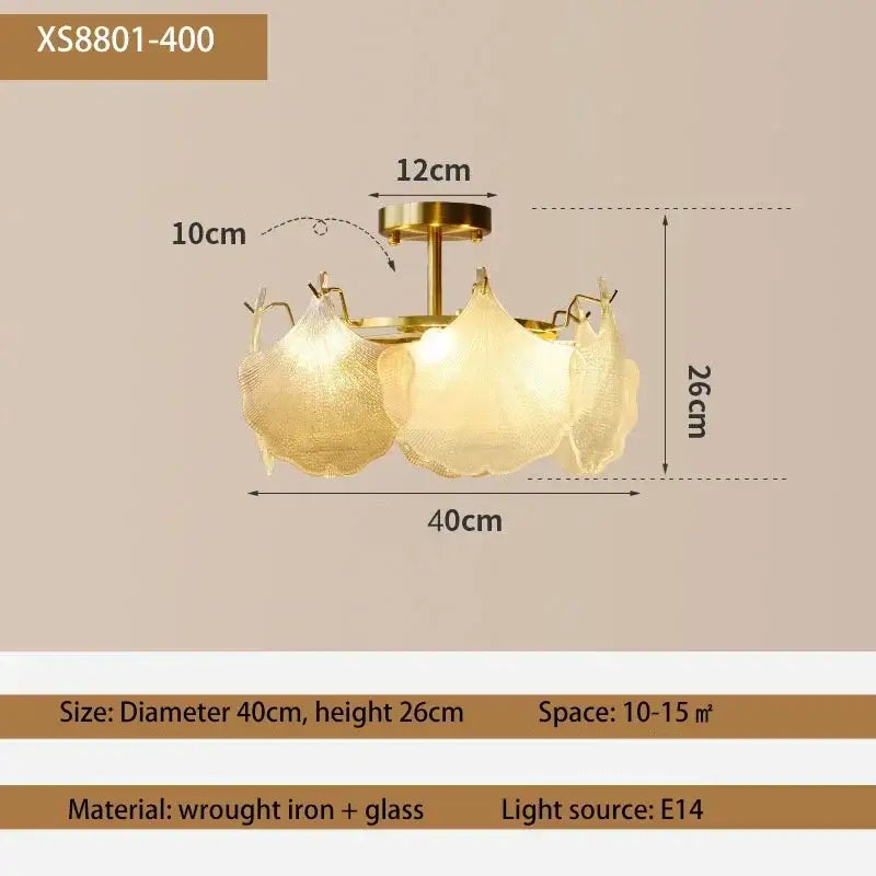 Gold Leaf LED Chandelier