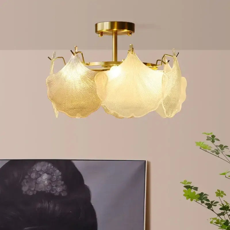 Gold Leaf LED Chandelier