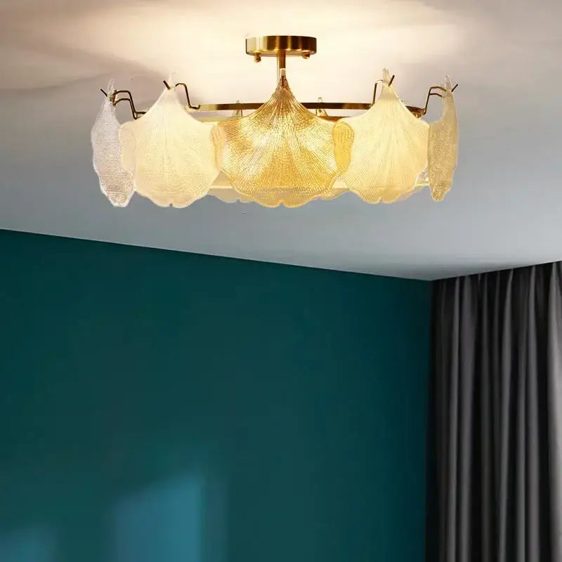 Gold Leaf LED Chandelier