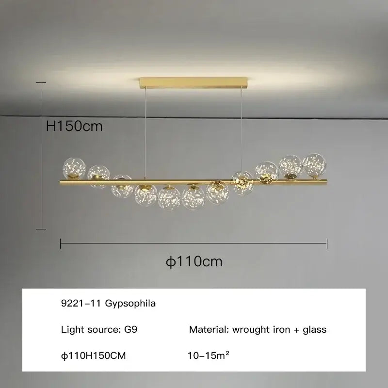 Gold Glass Ceiling Chandelier