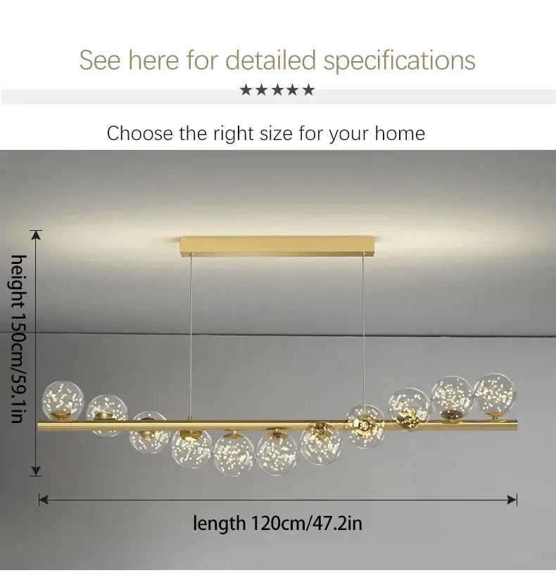 Gold Glass Ceiling Chandelier