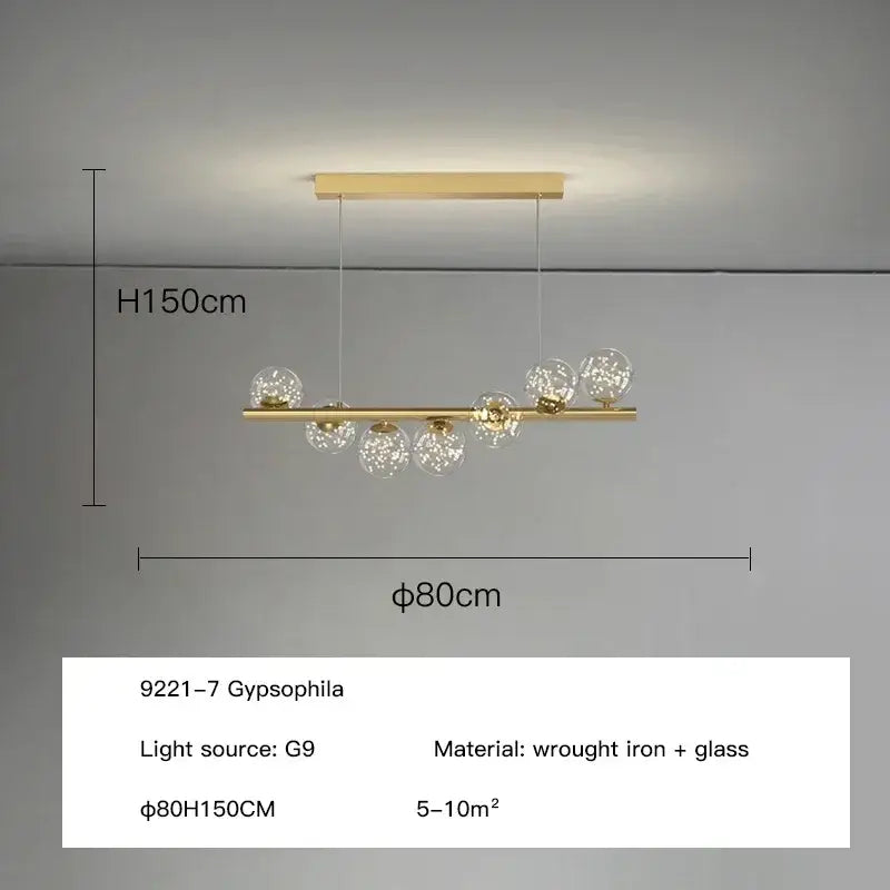 Gold Glass Ceiling Chandelier