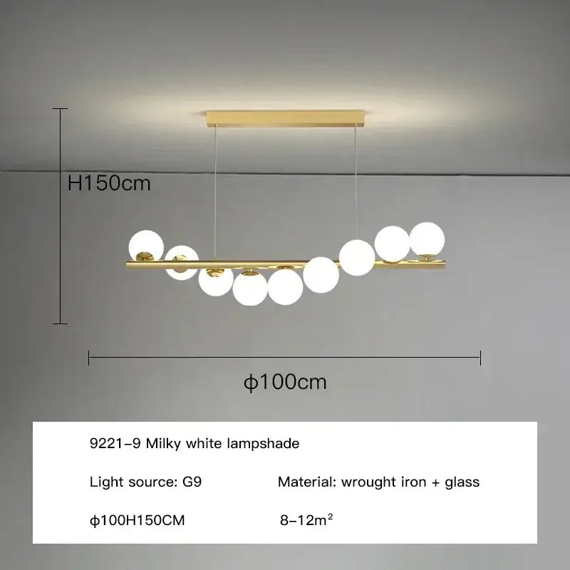 Gold Glass Ceiling Chandelier