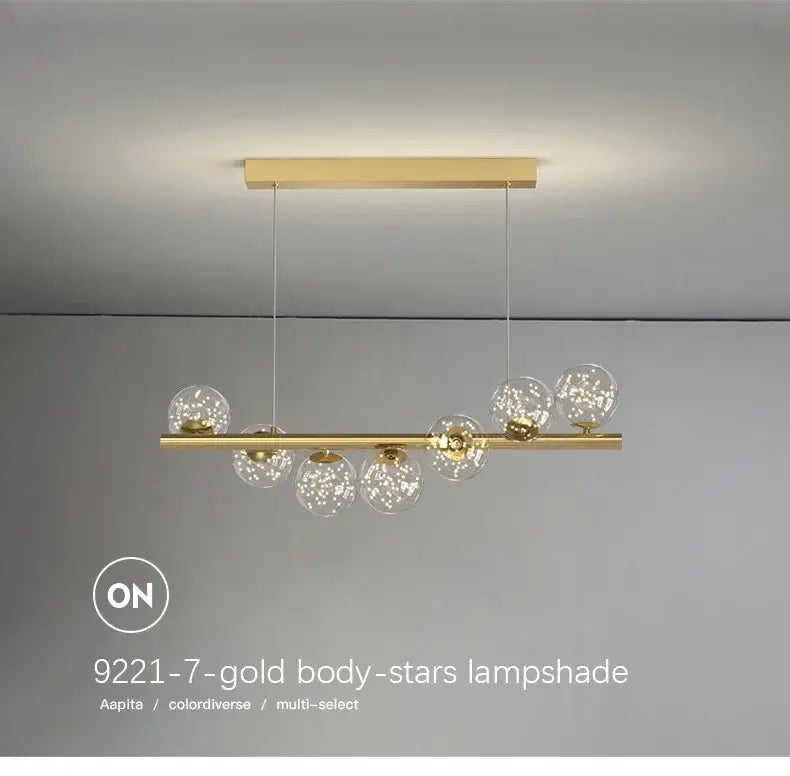 Gold Glass Ceiling Chandelier