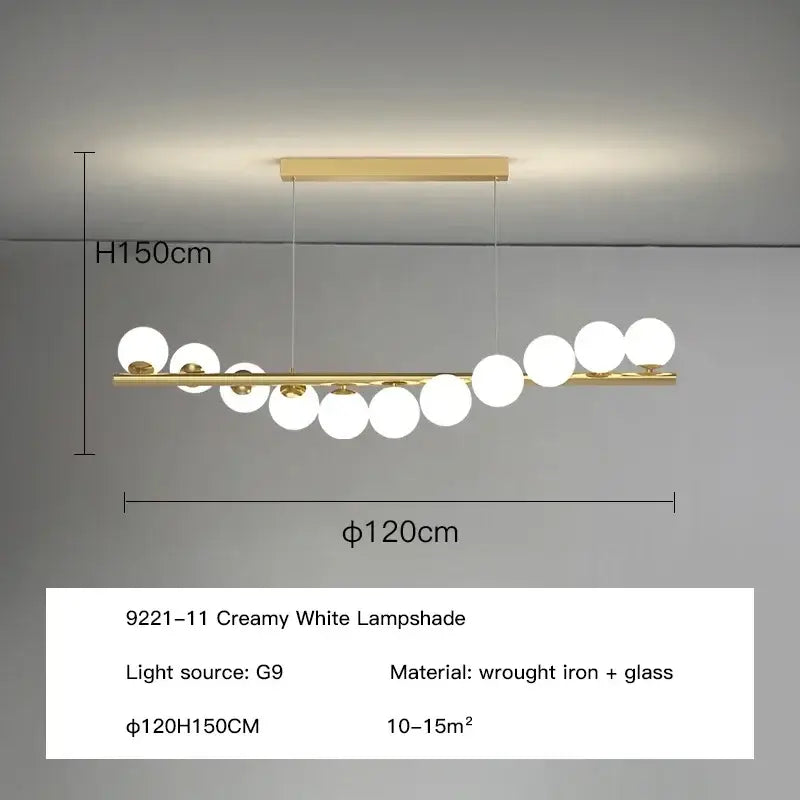 Gold Glass Ceiling Chandelier