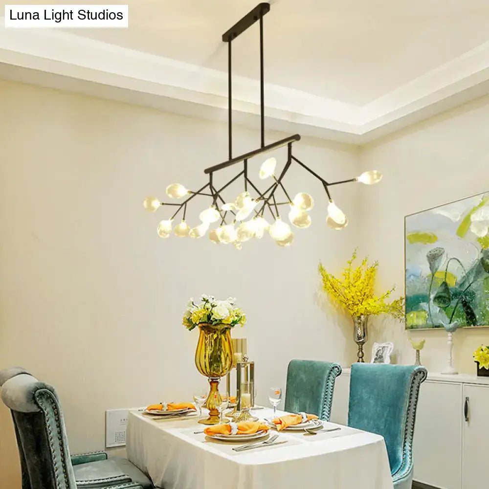 Gold Branch Glass 36-Light Pendant