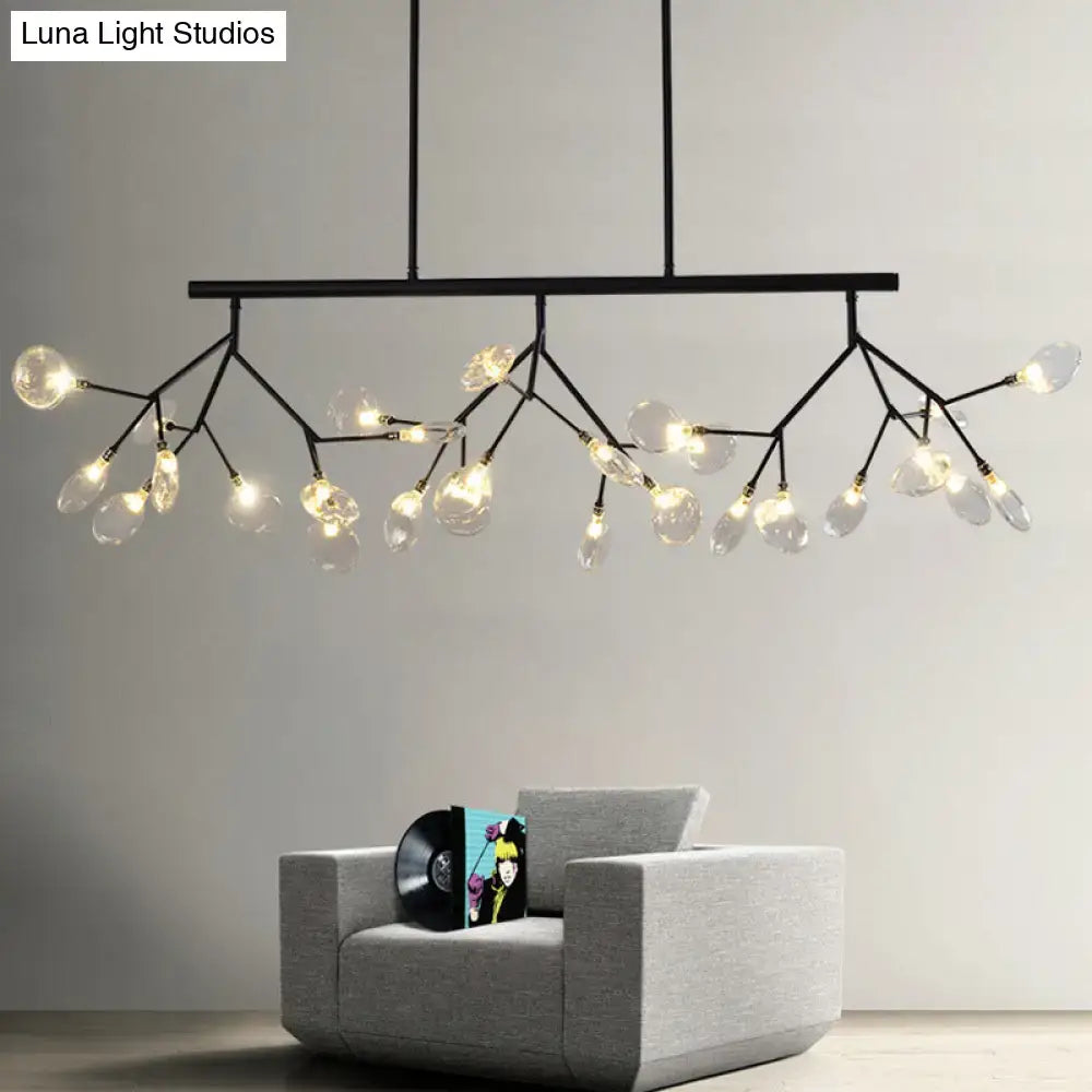 Gold Branch Glass 36-Light Pendant