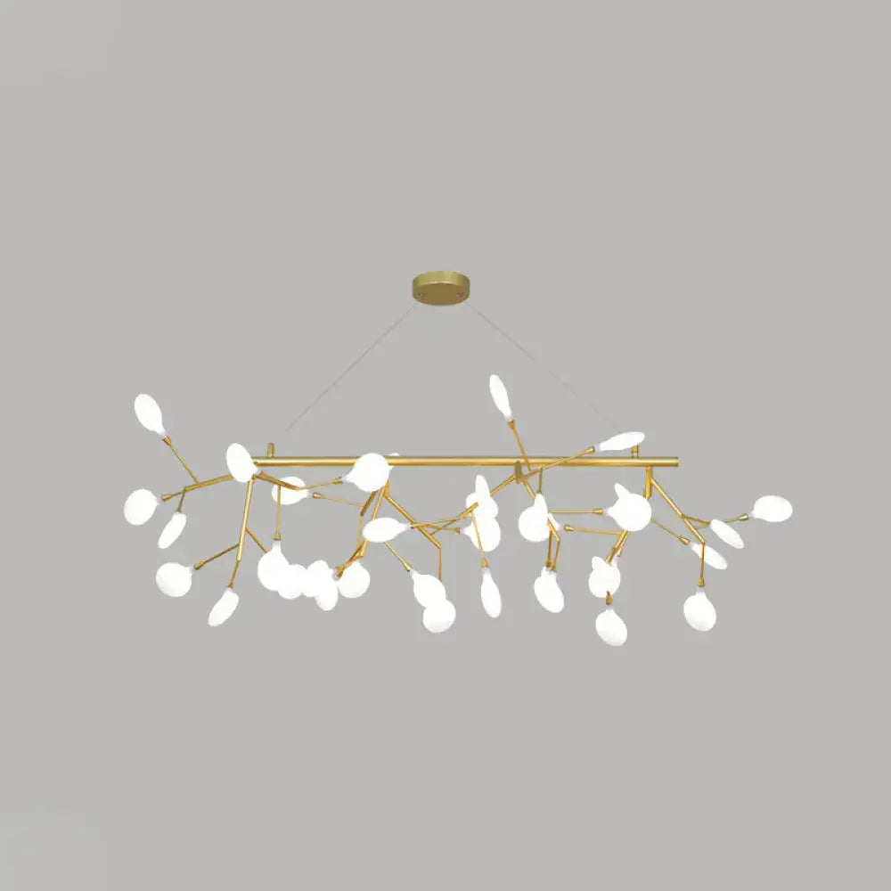 Gold Branch Glass 36-Light Pendant