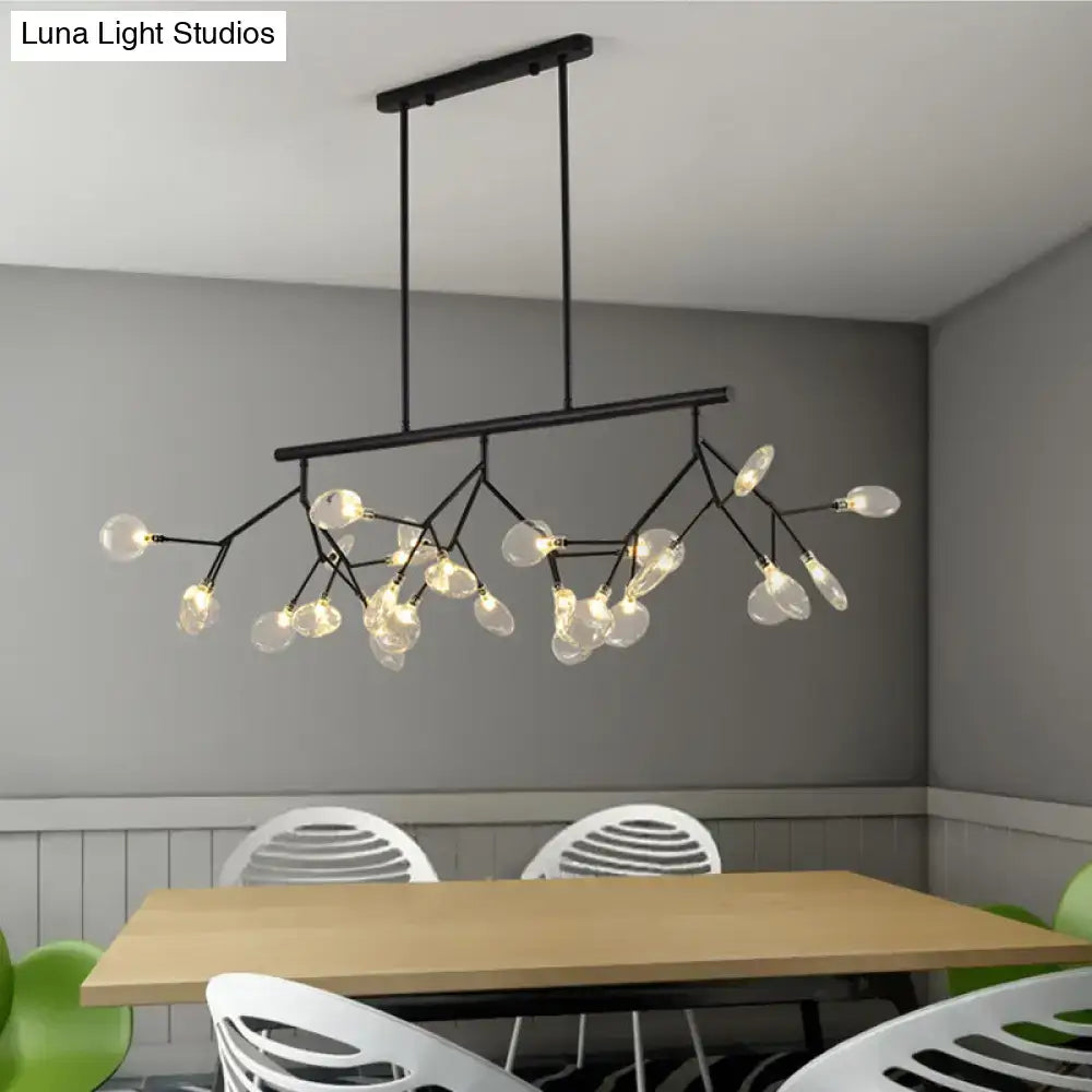 Gold Branch Glass 36-Light Pendant