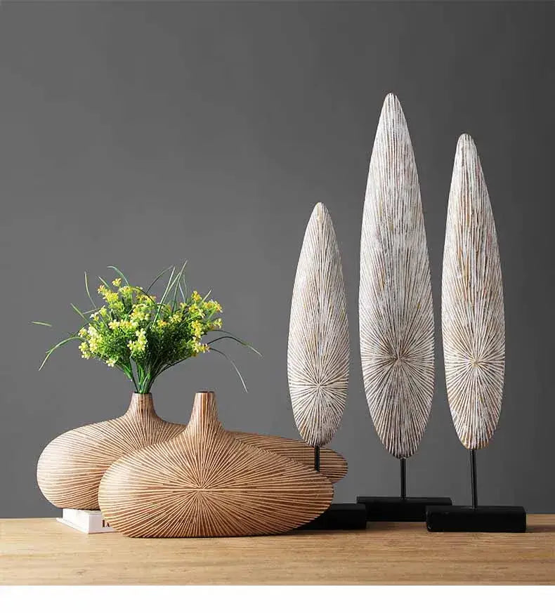Light Brown Resin Vase