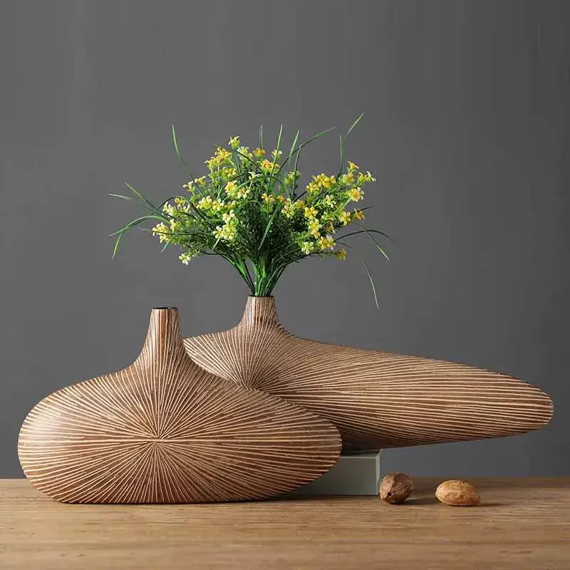 Light Brown Resin Vase
