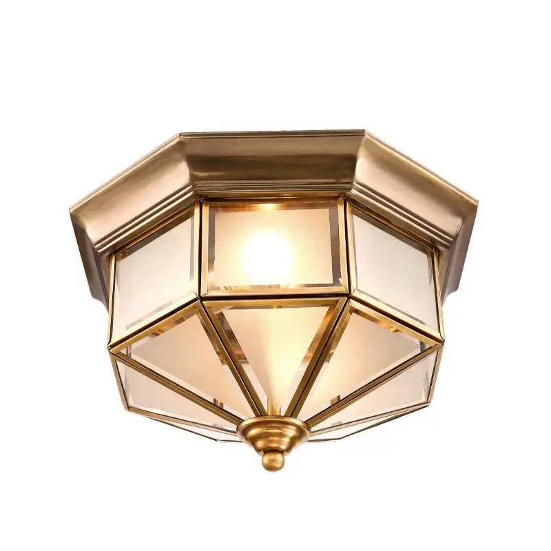 Brass Octagonal Ceiling Lamp