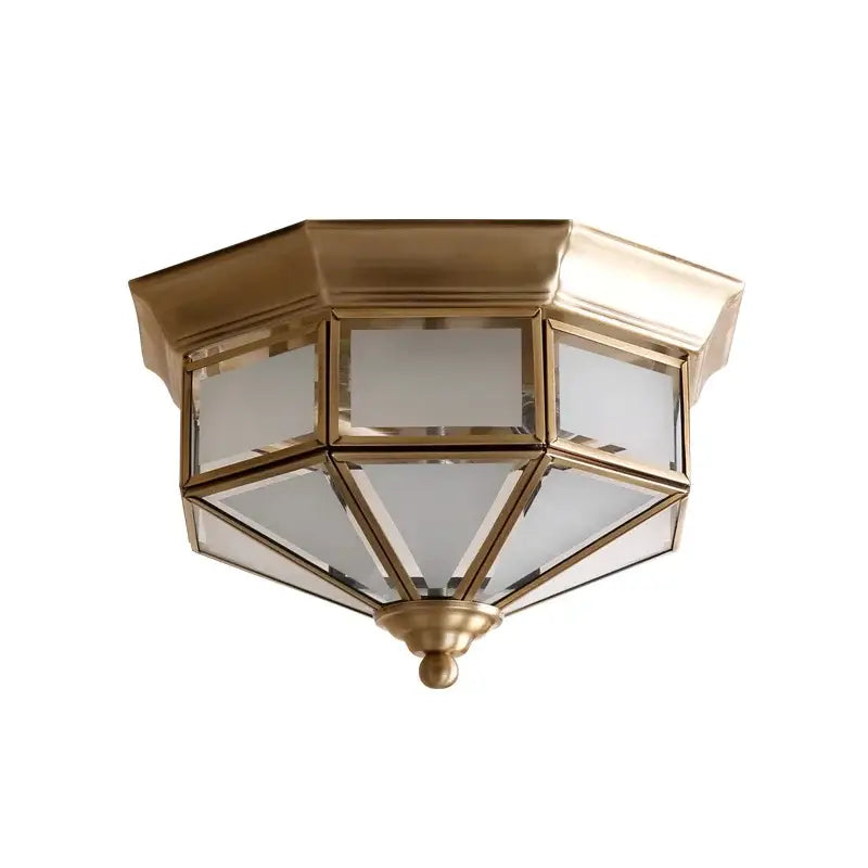 Brass Octagonal Ceiling Lamp