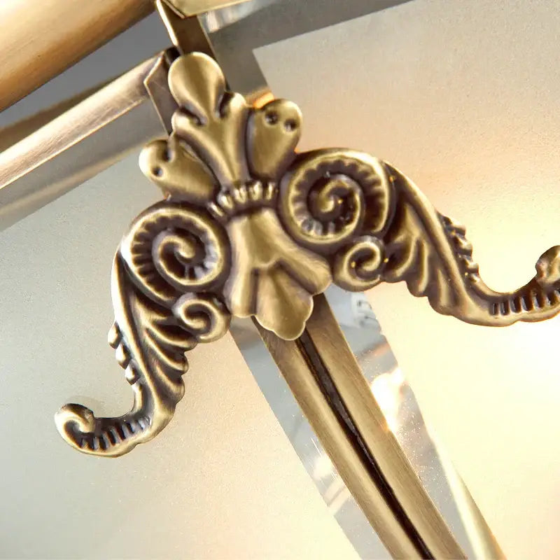 Brass Scrollwork Ceiling Light
