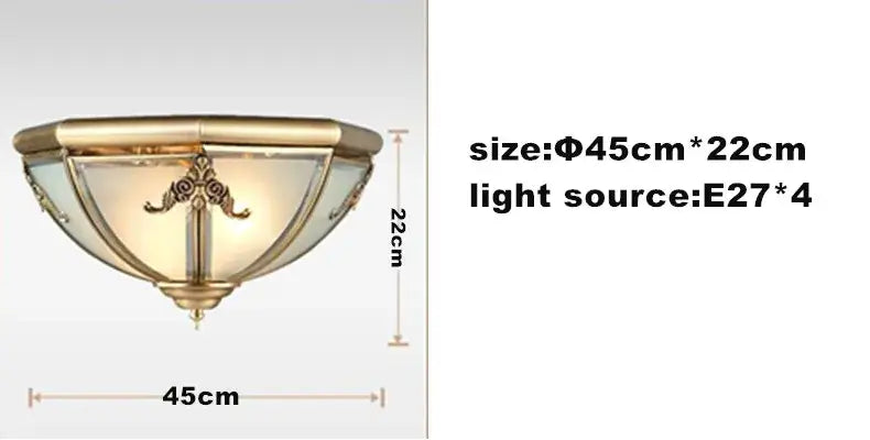 Brass Scrollwork Ceiling Light
