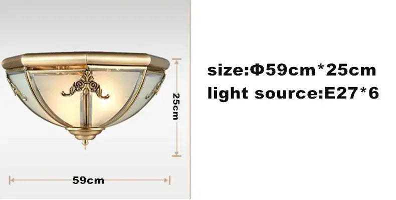 Brass Scrollwork Ceiling Light