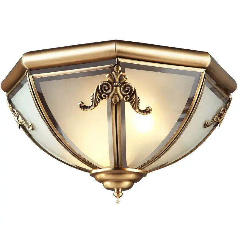 Brass Scrollwork Ceiling Light