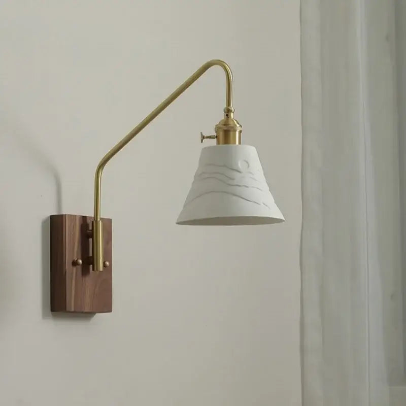 Copper Ceramic Wall Lamp with LED Lighting