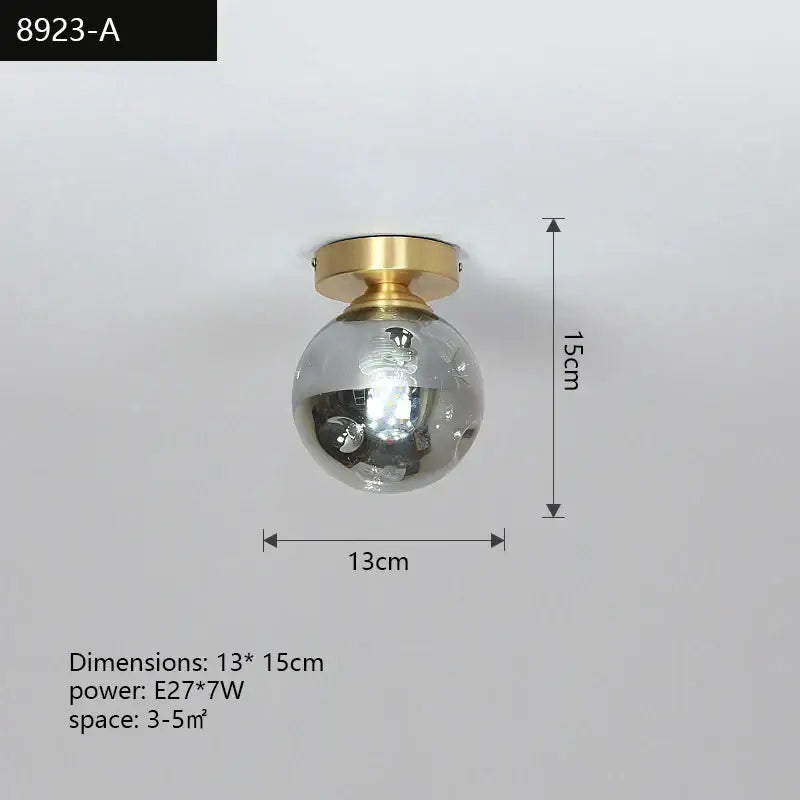 Copper LED Ceiling Lamp