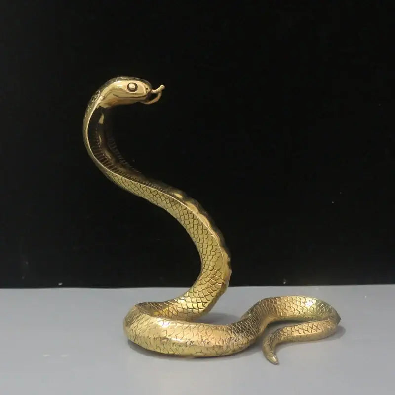 Copper Cobra Zodiac Statue